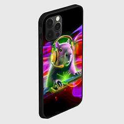 Чехол для iPhone 12 Pro Capybara is an avid gamer, цвет: 3D-черный — фото 2