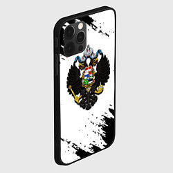 Чехол для iPhone 12 Pro Герб РФ имперская символика, цвет: 3D-черный — фото 2