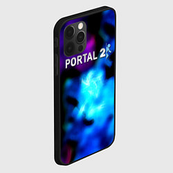 Чехол для iPhone 12 Pro Portal неоновый градиент, цвет: 3D-черный — фото 2