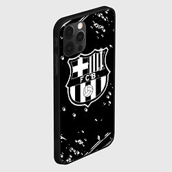 Чехол для iPhone 12 Pro Barcelona белые краски спорт, цвет: 3D-черный — фото 2