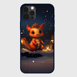 Чехол iPhone 12 Pro Маленький дракон и снег