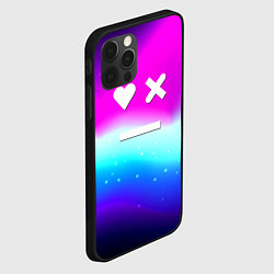 Чехол для iPhone 12 Pro Love death robots neon gradient serial, цвет: 3D-черный — фото 2