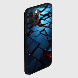 Чехол для iPhone 12 Pro Синие битые плитки, цвет: 3D-черный — фото 2
