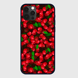 Чехол для iPhone 12 Pro Красная спелая вишня, цвет: 3D-черный