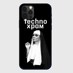 Чехол iPhone 12 Pro Techno храм монашка надменный взгляд