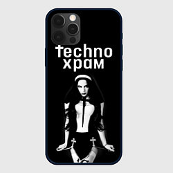 Чехол для iPhone 12 Pro Techno храм дерзкая монашка, цвет: 3D-черный