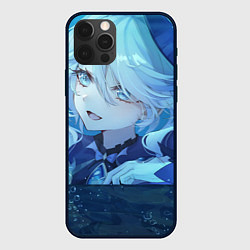 Чехол для iPhone 12 Pro Genshin Impact Furina happy, цвет: 3D-черный