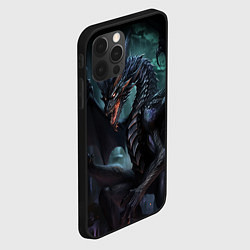 Чехол для iPhone 12 Pro Древний пещерный дракон символ 2024, цвет: 3D-черный — фото 2