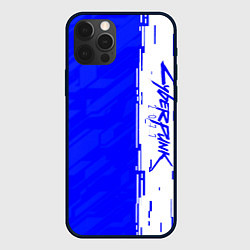 Чехол для iPhone 12 Pro Cyberpunk 2077 blue найтсити, цвет: 3D-черный