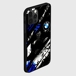 Чехол для iPhone 12 Pro BMW stripes color auto sport, цвет: 3D-черный — фото 2