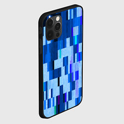 Чехол для iPhone 12 Pro Синий глитч, цвет: 3D-черный — фото 2
