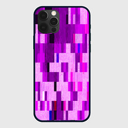 Чехол для iPhone 12 Pro Розовый глитч, цвет: 3D-черный