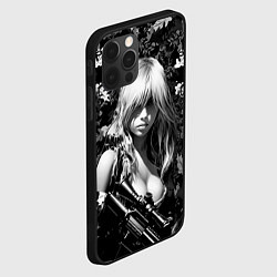 Чехол для iPhone 12 Pro Блондинка с винтовкой, цвет: 3D-черный — фото 2