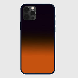 Чехол для iPhone 12 Pro Градиент от чёрного к оранжевому, цвет: 3D-черный