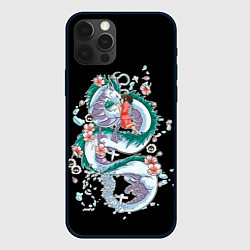 Чехол для iPhone 12 Pro Тихиро и Хаку - унесенные призраками, цвет: 3D-черный