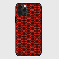 Чехол для iPhone 12 Pro Энергетический щит - красный, цвет: 3D-черный