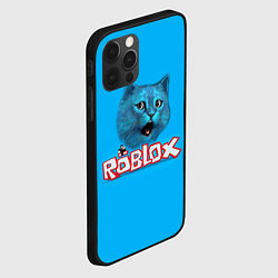 Чехол для iPhone 12 Pro Roblox синий кот, цвет: 3D-черный — фото 2