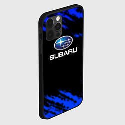 Чехол для iPhone 12 Pro Subaru текстура авто, цвет: 3D-черный — фото 2