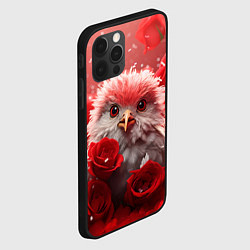 Чехол для iPhone 12 Pro Совушка в розах, цвет: 3D-черный — фото 2