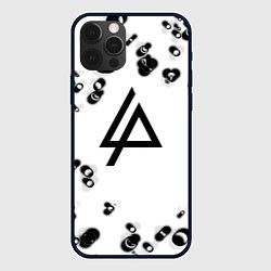 Чехол для iPhone 12 Pro Linkin park краски текстура, цвет: 3D-черный
