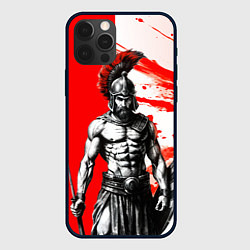 Чехол для iPhone 12 Pro Гладиатор Спартак красно белые, цвет: 3D-черный