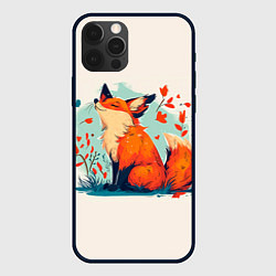 Чехол для iPhone 12 Pro Влюбленная лисичка 14 февраля, цвет: 3D-черный