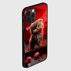 Чехол для iPhone 12 Pro 14 февраля влюбленный котик, цвет: 3D-черный — фото 2