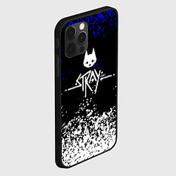 Чехол для iPhone 12 Pro Stray cat game краски, цвет: 3D-черный — фото 2
