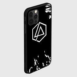 Чехол для iPhone 12 Pro Linkin park краски текстура рок, цвет: 3D-черный — фото 2