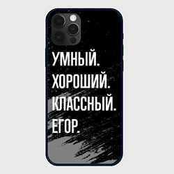 Чехол для iPhone 12 Pro Умный хороший классный: Егор, цвет: 3D-черный