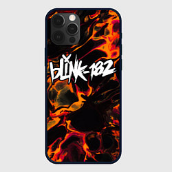 Чехол для iPhone 12 Pro Blink 182 red lava, цвет: 3D-черный