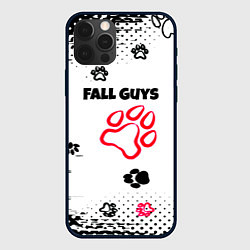 Чехол для iPhone 12 Pro Fall Guys kids game pattern, цвет: 3D-черный