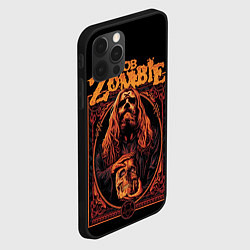 Чехол для iPhone 12 Pro Rob zombie skull, цвет: 3D-черный — фото 2
