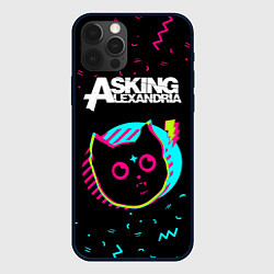 Чехол для iPhone 12 Pro Asking Alexandria - rock star cat, цвет: 3D-черный