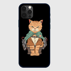 Чехол для iPhone 12 Pro Anime cat, цвет: 3D-черный