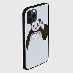 Чехол для iPhone 12 Pro Panda love art, цвет: 3D-черный — фото 2