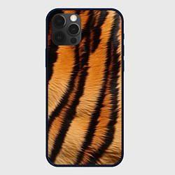 Чехол для iPhone 12 Pro Тигровая шкура, цвет: 3D-черный