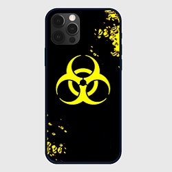 Чехол для iPhone 12 Pro Знак биологической опасности краски, цвет: 3D-черный