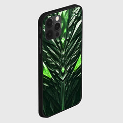 Чехол для iPhone 12 Pro Зелёные кристаллы и камень, цвет: 3D-черный — фото 2
