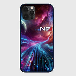 Чехол для iPhone 12 Pro Mass Effect - N7, цвет: 3D-черный