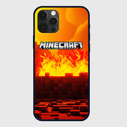 Чехол для iPhone 12 Pro Minecraft огненная стена, цвет: 3D-черный