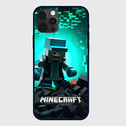 Чехол iPhone 12 Pro Minecraft квадратный персонаж