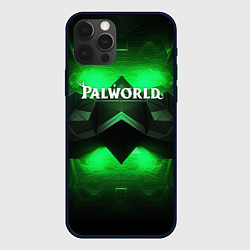 Чехол для iPhone 12 Pro Palworld logo green dark, цвет: 3D-черный
