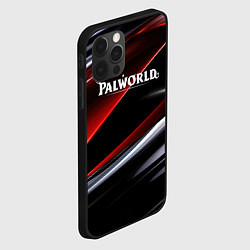 Чехол для iPhone 12 Pro Palworld logo темная абстракция, цвет: 3D-черный — фото 2