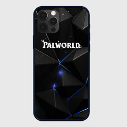 Чехол для iPhone 12 Pro Palworld лого на черном стильном фоне, цвет: 3D-черный