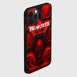Чехол для iPhone 12 Pro Palworld логотип красная объемная абстракция, цвет: 3D-черный — фото 2