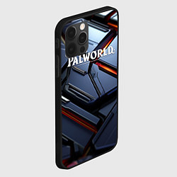 Чехол для iPhone 12 Pro Palworld логотип космически плиты, цвет: 3D-черный — фото 2