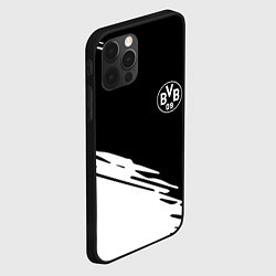 Чехол для iPhone 12 Pro Borussia текстура краски, цвет: 3D-черный — фото 2