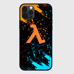 Чехол для iPhone 12 Pro Half life текстура краски, цвет: 3D-черный