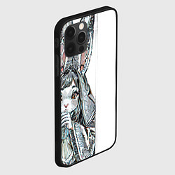 Чехол для iPhone 12 Pro Застенчивый кролик, цвет: 3D-черный — фото 2